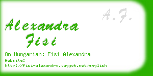 alexandra fisi business card